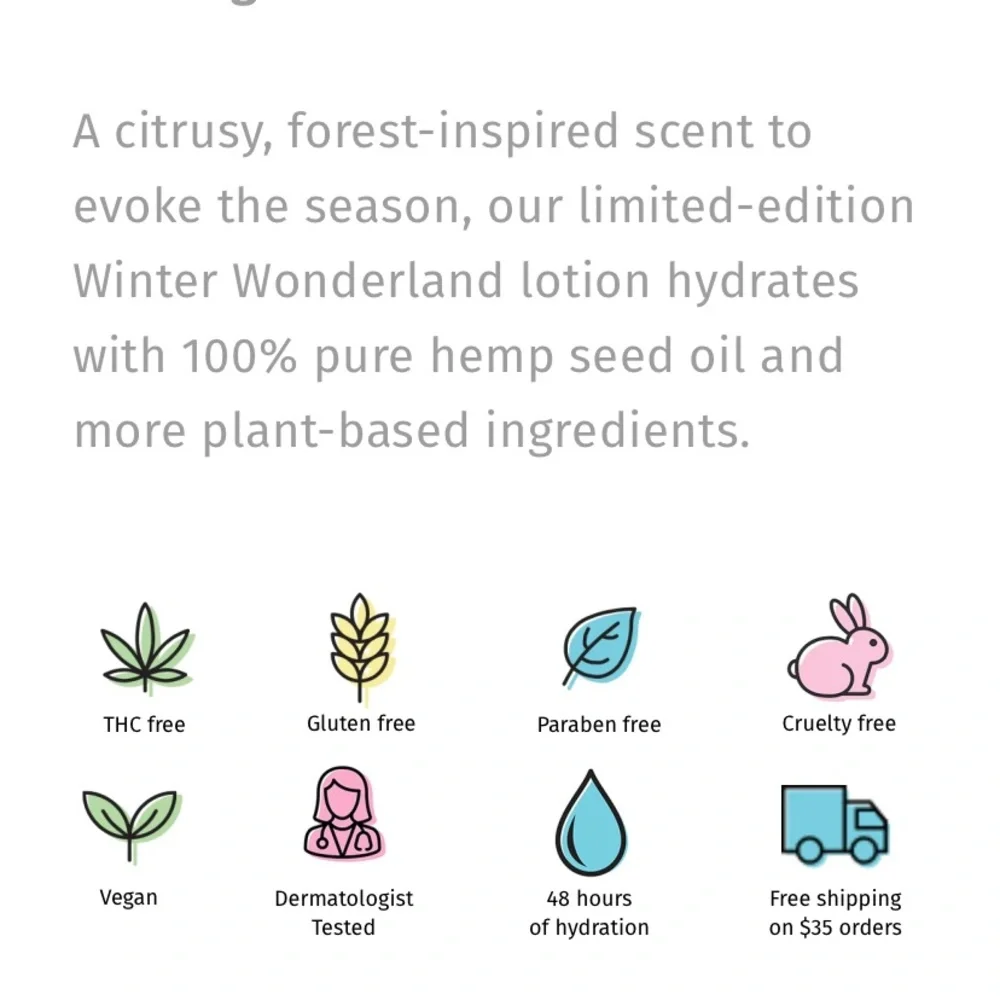 NEW Hempz Winter Wonderland Herbal Body Moisturizer, Holiday, 17 oz - Picture 2 of 5